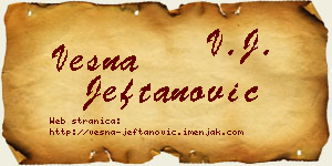 Vesna Jeftanović vizit kartica